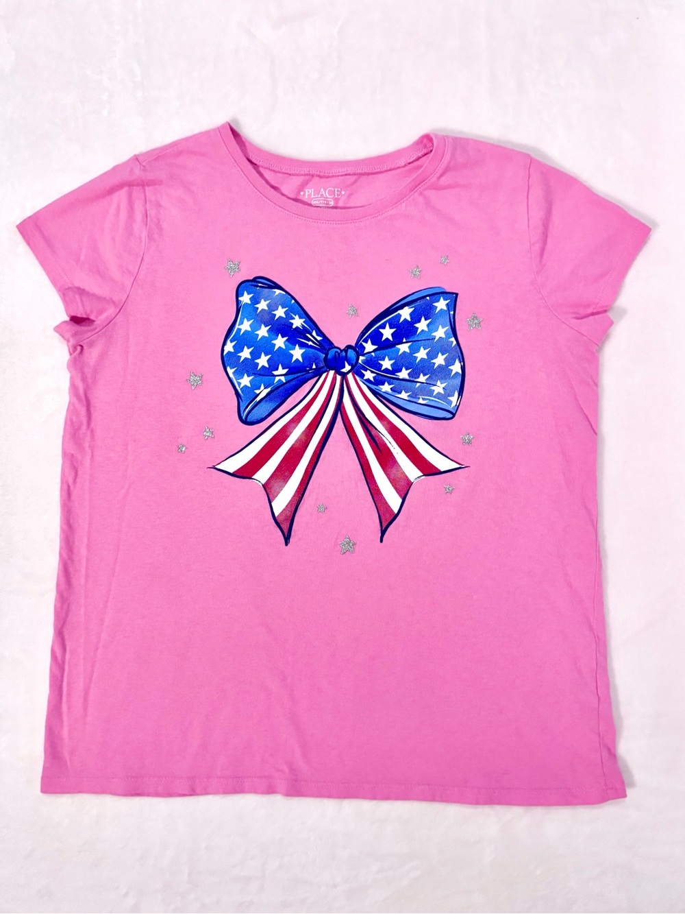 Children’s Place Patriotic Bow Tee – Girls XXL (16)